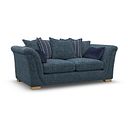 Milldale 3 Seater Pillow Back Sofa in  Milo Navy Fabric with Navy Scatters