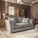 Milldale 3 Seater Sofa in Garda Acier Fabric with Linen Scatters