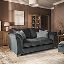 Milldale 3 Seater Sofa in Garda Carbon Fabric with Grey Scatters