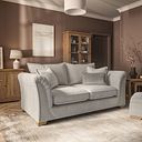 Milldale 3 Seater Sofa in Milo Cream Fabric with Linen Scatters