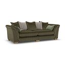 Milldale 4 Seater Pillow Back Sofa in Garda Seaweed Fabric with Earth Scatters