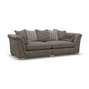 Milldale 4 Seater Pillow Back Sofa in  Milo Mocha Fabric with Earth Scatters