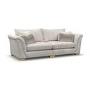 Milldale 4 Seater Sofa in  Milo Ivory Fabric with Linen Scatters