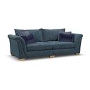 Milldale 4 Seater Sofa in  Milo Navy Fabric with Navy Scatters