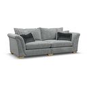 Milldale 4 Seater Sofa in Milo Pewter Fabric with Grey Scatters