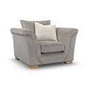 Milldale Armchair in Garda Acier Fabric with Linen Scatters