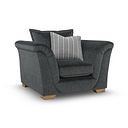 Milldale Armchair in Garda Carbon Fabric with Grey Scatters