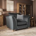 Milldale Armchair in Garda Carbon Fabric with Grey Scatters