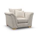 Milldale Armchair in Milo Cream Fabric with Linen Scatters