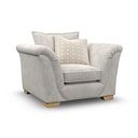 Milldale Armchair in  Milo Ivory Fabric with Linen Scatters