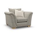 Milldale Armchair in Milo Mink Fabric with Linen Scatters