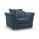 Milldale Armchair in  Milo Navy Fabric with Navy Scatters