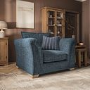 Milldale Armchair in  Milo Navy Fabric with Navy Scatters