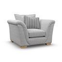Milldale Armchair in  Milo Silver Fabric with Grey Scatters