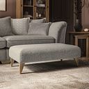 Milldale Footstool in  Milo Mink Fabric