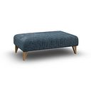 Milldale Footstool in  Milo Navy Fabric