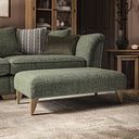 Milldale Footstool in Milo Olive Fabric