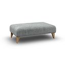 Milldale Footstool in Milo Pewter Fabric