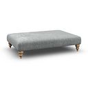 Milldale Grande Footstool in Milo Pewter Fabric