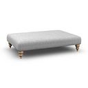 Milldale Grande Footstool in Milo Silver Fabric