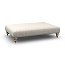 Milldale Grande Patterned Footstool in Sutton Linen Fabric