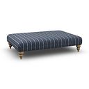 Milldale Grande Patterned Footstool in Sutton Navy Fabric