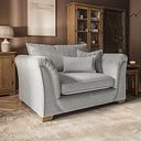 Milldale Loveseat in Garda Showers Fabric with Grey Scatters