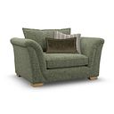 Milldale Loveseat in Milo Olive Fabric with Earth Scatters