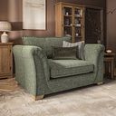 Milldale Loveseat in Milo Olive Fabric with Earth Scatters