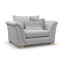 Milldale Loveseat in Milo Silver Fabric with Grey Scatters