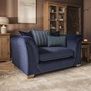 Milldale Pillow Back Loveseat in Garda Atomic Fabric with Navy Scatters