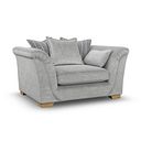 Milldale Pillow Back Loveseat in Garda Showers Fabric with Grey Scatters