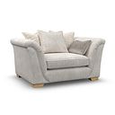 Milldale Pillow Back Loveseat in  Milo Ivory Fabric with Linen Scatters