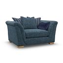 Milldale Pillow Back Loveseat in  Milo Navy Fabric with Navy Scatters