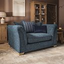 Milldale Pillow Back Loveseat in  Milo Navy Fabric with Navy Scatters