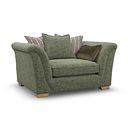 Milldale Pillow Back Loveseat in Milo Olive Fabric with Earth Scatters