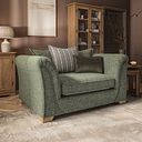 Milldale Pillow Back Loveseat in Milo Olive Fabric with Earth Scatters