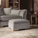 Milldale Storage Footstool in Garda Acier Fabric