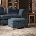 Milldale Storage Footstool in Milo Navy Fabric