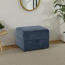Milner Storage Footstool in Denim Fabric