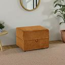 Milner Storage Footstool in Mustard Fabric