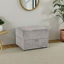 Milner Storage Footstool in Shark Fabric
