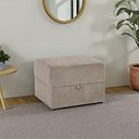 Milner Storage Footstool in Stone Fabric