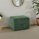 Milner Storage Footstool in Teal Fabric