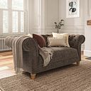 Montgomery 2 Seater Sofa in Arlan Smokestone Fabric