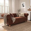 Montgomery 3 Seater Sofa in Arlan Copperwood Fabric