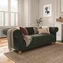 Montgomery 3 Seater Sofa in Arlan Mossy Fabric