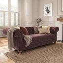 Montgomery 3 Seater Sofa in Arlan Rosewood Fabric