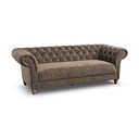 Montgomery 3 Seater Sofa in Arlan Smokestone Fabric