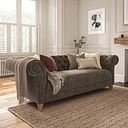 Montgomery 3 Seater Sofa in Arlan Smokestone Fabric